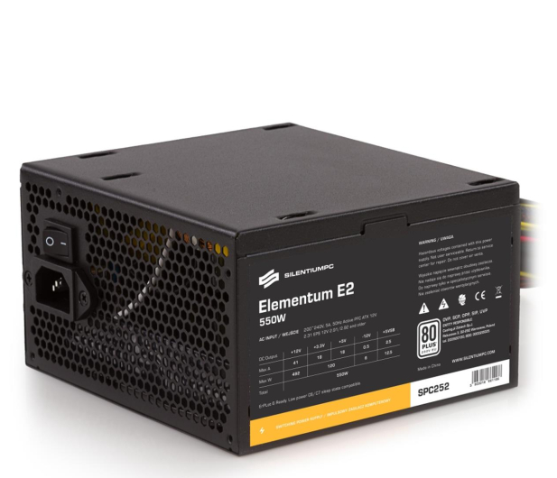 SilentiumPC Elementum E2 550W 80 Plus (BULK)